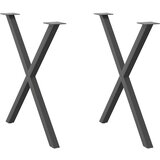 vidaXL Noge blagovaonski stol X-oblika 2 kom 80x(72-73) cm čelik Cijene