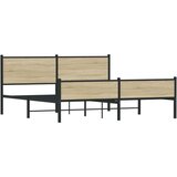 Metalni okvir kreveta bez madraca boja hrasta sonome 160x200 cm | shoptok.hr