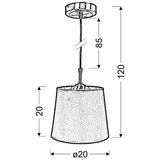 Candellux luster/visilica-milonga viseća lampa 1X60W E27 patina | ePonuda.com