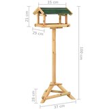  Hranilica za ptice sa stalkom 37x28x100 cm od masivne jelovine | shoptok.hr
