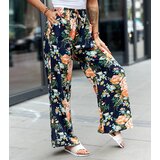 Gemre Navy wide-leg floral pants Cosimo | shoptok.hr