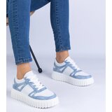 Gemre Blue lace-up sneakers on a chunky sole Lusinda | Shoptok.si