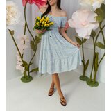 Gemre Green floral midi dress Bresciana | Shoptok.si