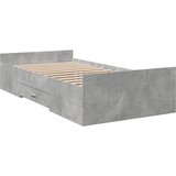  Okvir kreveta s ladicama siva boja betona 75x190 cm drveni | shoptok.hr
