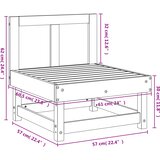  Srednja vrtna sofa od impregnirane borovine | shoptok.hr