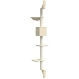  Zidna penjalica za mačke sa stupom za grebanje krem 187 cm | shoptok.hr