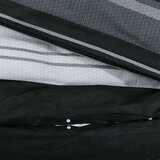 vidaXL Posteljnina črna in bela 200x200 cm bombaž | Shoptok.si