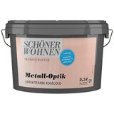 SCHÖNER WOHNEN-Farbe Trendstruktur Barvni dekorativni omet Metall-Optik (Roségold, Sijaj, 2,5 l) | Shoptok.si