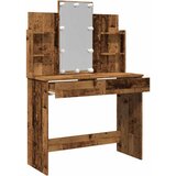  Toaletni stol s LED svjetlima Staro drvo 96x40x142 cm | Eponuda.ba