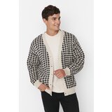 Trendyol Beige Men's Oversize V-Neck Crowbarn Cardigan Cijene