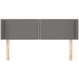  Uzglavlje s ušima tamnosivo 147x16x78/88 cm od tkanine | shoptok.hr
