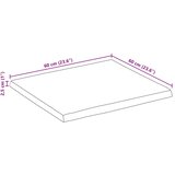 Stolna ploča 60x60x2,5 cm od masivnog drva manga sa živim rubom | shoptok.hr