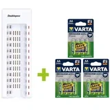 Punjač za 12 AA baterija i 12 Varta 56706 R6 2100mAh NIMH basic baterija za punjenje