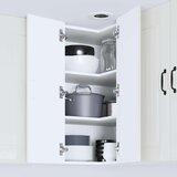 vidaXL Zidni kuhinjski ormarić Visoki sjaj bijela 57 x 57 x 80 cm | shoptok.hr