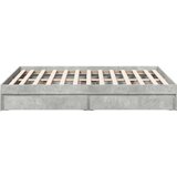  Posteljni okvir s predali betonsko siv 140x190cm inženirski les | Shoptok.si