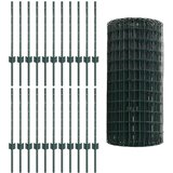 Euro ograda s postom 50 x 0,6 m Čelik premazan PVC-om Zelena | shoptok.hr