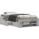 vidaXL Okvir kreveta boja betona 90x200 cm od konstruiranog drva | shoptok.hr