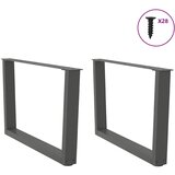  Noge za klub stolić V-oblika 2 kom antracit 70 x (42-43,3) cm čelik | Eponuda.com