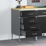 Radni stol Crna i Siva 50 x 55 x 85 cm Inženjerska drva i čelik | shoptok.hr