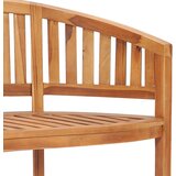 vidaXL Klop v obliki banane 120 cm trdna tikovina | Shoptok.si
