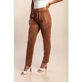 Fenzy Hlače Z Elastičnim Pasom, Rjave | Shoptok.si