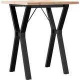 Furnova Jedilna miza Y okvir 60x60x75,5 cm trdna borovina lito železo, (21946834) | Shoptok.si