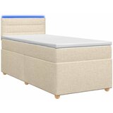  Boxspring krevet s madracem Krem 80 x 200 cm Tkanina 80 x 200 x 100.5 cm | Shoptok.si