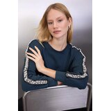 TRENDYOLMILLA ženski duks Twoaw26Sw00033, uljana / zelena Cene