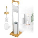 KADAX Stojalo za toaletni papir Belo držalo Obešalnik WC ščetka 2v1 Posoda, (5000351374) | Shoptok.si