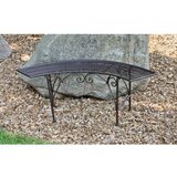 Garden Pleasure Crna i tamnosmeđa metalna vrtna klupa Fuego - | shoptok.hr