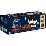 "Tasty Shreds" vrečke 44 x 80 g - Okusna raznolikost z dežele (govedina, piščanec, raca in puran)