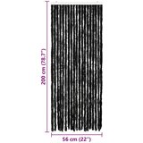 vidaXL Zastor protiv insekata antracit 56 x 200 cm šenil | shoptok.hr
