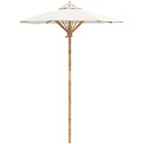  Vrtni suncobran Krem bijela Ø 150 x 210 cm bambus | shoptok.hr