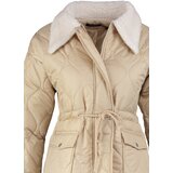 Trendyol Beige Collar Plush Detailed Quilted Coat | ePonuda.com