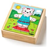 Woodyland Mačka koja se odijeva drvene puzzle 18kom - | shoptok.hr