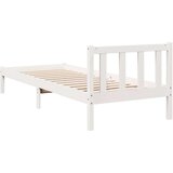 vidaXL Okvir kreveta bez madraca bijeli 100x210 cm masivna borovina | shoptok.hr