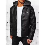 DStreet Kurtka męska skórzana czarna | Shoptok.si