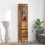 vidaXL Highboard Staro drvo 34,5 x 34 x 180 cm Konstruirano drvo | shoptok.hr