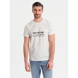 Ombre Men's printed t-shirt with round neckline - white | shoptok.hr