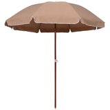  Vrtni suncobran s čeličnim stupom 240 cm smeđesivi | shoptok.hr