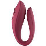 RayTech Rose - punjivi, vodootporni vibrator za par (crveni) | shoptok.hr