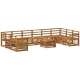vidaXL Zunanja garnitura za sedenje 8 pcs Naravna Masiven les akacije, (5000281817) | Shoptok.si