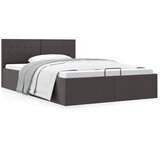 Maison Chic Dvižni Posteljni okvir - Dvoposteljna postelja - Zakonska postelja temno sivo blago 140x200 cm, (21693480) | Shoptok.si