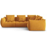 Micadoni Žuta kutna garnitura od bouclé tkanine (s desnim kutom) Bloom – Home Cijene