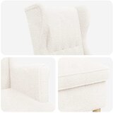  Fotelja s footstoolom 2 kom. Krem Bouclé | shoptok.hr