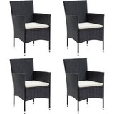  5-dijelni vrtni blagovaonski set s jastucima crni | shoptok.hr