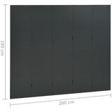  Sobne pregrade s 5 panela 2 kom antracit 200 x 180 cm čelične | Shoptok.si