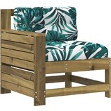 vidaXL Vrtna sofa s naslonom za ruke i jastukom impregnirana borovina | shoptok.hr
