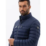 Ombre Men's quilted biker jacket