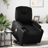 Maison Chic masažni naslanjač - Relax naslanjač s funkcijo vstajanja črno umetno usnje, (22061680) | Shoptok.si